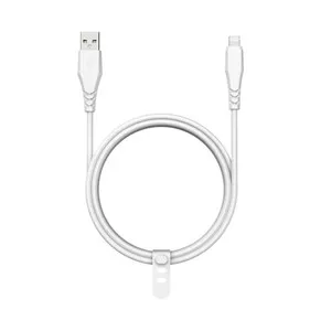 Cable USB A a USB lightning QILIVE 600184379, longitud 1,2 metros, color blanco