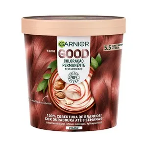 GARNIER Coloracion permanente sin amoniaco, tono 5.5 Castaño cereza GARNIER Good.