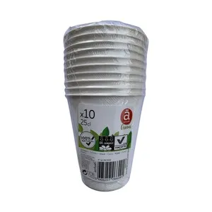 Pack de 10 vasos desechables, ACTUEL.