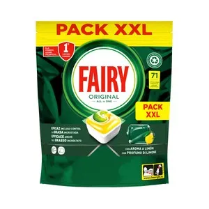 FAIRY Original Detergente todo en uno para lavavajillas en cápsulas, con aroma a limón 71 uds.