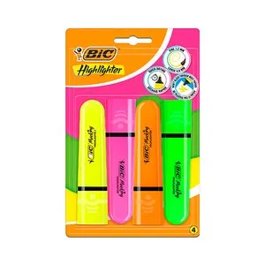 Set de 4 marcadores BIC Brite Liner Flat Neon