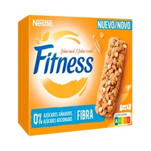 FITNESS de Nestlé Barritas de cereales sin azúcares añadidos y con sabor a miel 4 uds.
