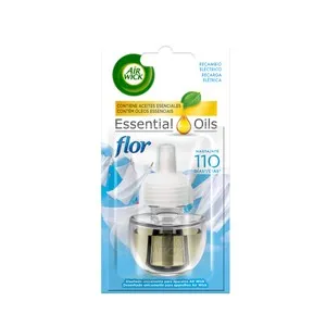 AIR WICK Recambio ambientador eléctrico aroma frescor ropa limpia de Flor AIR WICK ESSENTIAL OILS 19 ml.