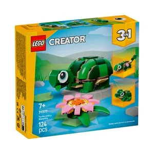 Tortuga con flor de nenufar.LEGO.31377