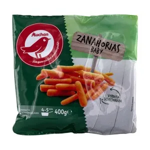 AUCHAN Zanahorias baby enteras y limpias 400 g. Producto Alcampo