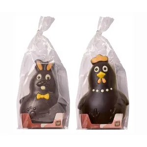 LÚ XOCOLAT Gallina de Pascua de chocolate negro 250 g.