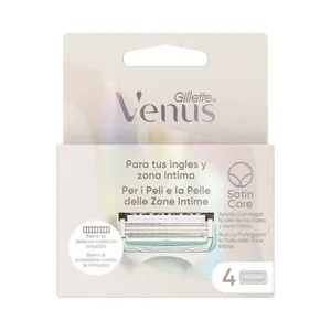 VENUS Recambio cuchillas para depilación femenina de ingles y zona íntima VENUS Satin care de Gillette 4 uds.