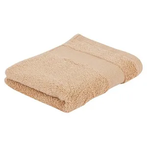 Toalla lisa de tocador, color beige, 650g/m² de densidad, ACTUEL.