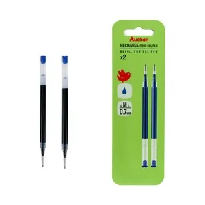 2 Recargas Bolígrafos Azul Retractil T.Gel ALCAMPO
