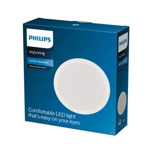 Downlight de superficie redondo, 17W, 1300lm, luz neutra 4000K, PHILIPS.