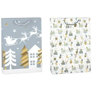 Bolsa de regalo tamaño XL modelos surtidos Navidad, AUCHAN