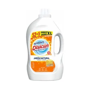 DISICLIN Detergente líquido para ropa blanca y de color. con jabón de Marsella, 52 lav, 2.86 l.
