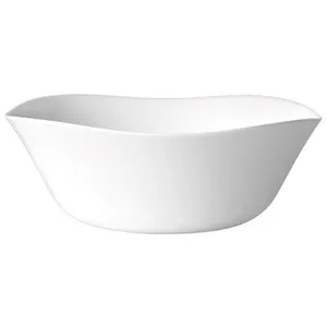 Lavafrutas cuadrado de vidrio opal color blanco, 14cm., Para BORMIOLI.