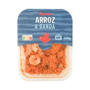 AUCHAN Arroz a banda, listo para calentar y comer 320 g. Producto Alcampo