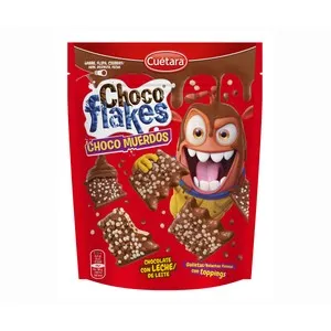 CUETARA Choco Flakes Galletas bañadas en chocolate con leche 87 gr.