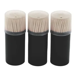 Set de 3 palilleros con 100 palillos de madera ACTUEL.