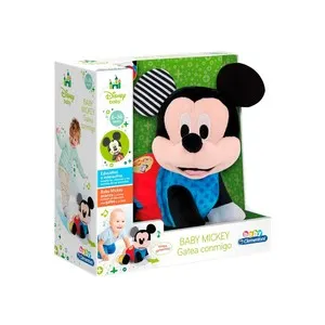 Peluche Disney baby Mickey gateos, +6 meses, CLEMENTONI.