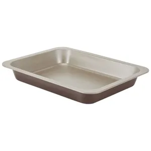 Fuente rectangular de acero con asas para horno, 30x40cm., ACTUEL.