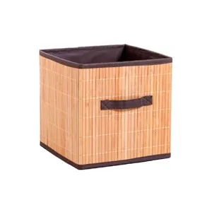 Caja cubo para almacenaje de bambú, 31cm Natual ACTUEL.
