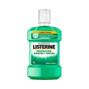 LISTERINE Enjuague bucal de uso diario, son sabor a menta fresca, para el cuidado de dientes y encías LISTERINE 1 l.