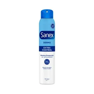 SANEX Dermo extra control Desodorante en spray para mujer con protección antitranspirante y anti-manchas 200 ml.