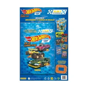 Hot Wheels Megapack - Álbum de 4 sobres y 6 cartas de edición limitada, PANINI.