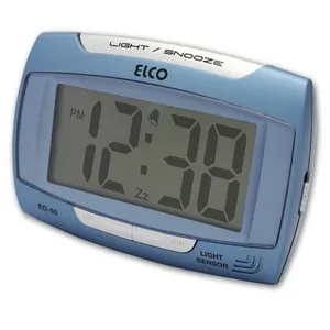 Despertador digital ELCO ED-50 con números grandes.