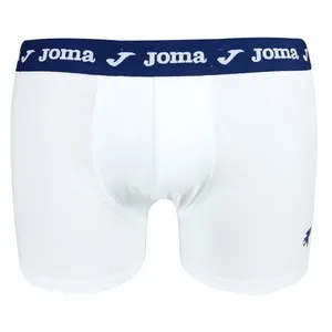 Calzoncillo bóxer liso con goma vista de algodón bielástico JOMA, color blanco, talla L.