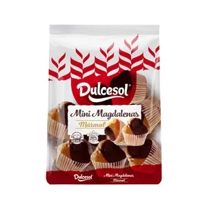 DULCESOL Mini magdalenas Mármol 200 g.