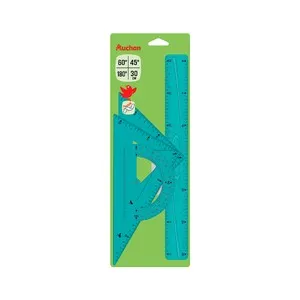 Set de 4 reglas flexibles, color azul, ALCAMPO.