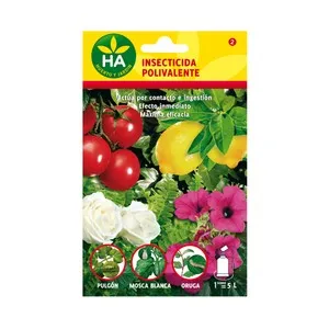Caja de 20 mililitros de insecticida polivalente soluble HA-HUERTO Y JARDÍN.