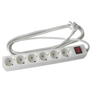 Kit de 2 bases de 6 tomas cable de 1,5 metros, EUROBRIC.