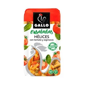 GALLO Pasta hélices vegetales de sémola de trigo duro de calidad superior GALLO 900 g.