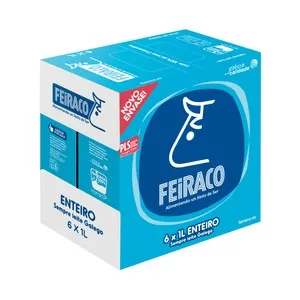 FEIRACO Leche de vaca entera de origen 100% gallega 6 x 1l.