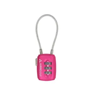 Candado combinado rosa con arco flexible, 30mm ARREGUI.