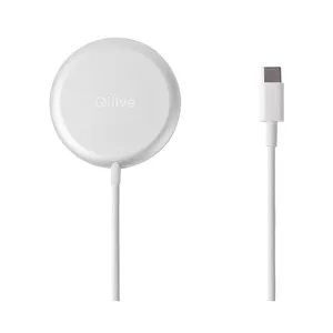 Cargador inalámbrico magnético color blanco, QILIVE.