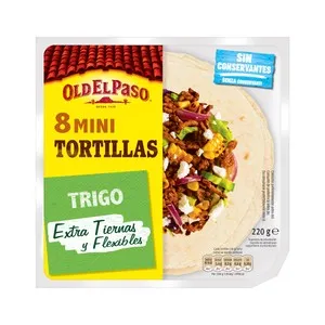OLD EL PASO Momi tortillas de trigo, extra tiernas y flexibles OLD EL PASO 8 uds. 220 g