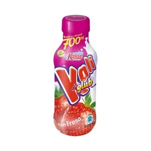 KALISE Yogur líquido para beber, con fresas, sin gluten y bajo en grasa Kaliglub 700 ml.