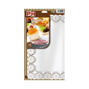 Blondas rectangulares de 34x41 centímetros P&H 10 unidades.