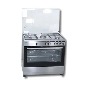 Cocina independiente a gas butano ROMMER CHG960XFG Inox, 5 fuegos, H: 83cm, A: 90cm, F: 60cm.