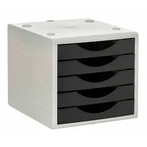 Módulo Archivotec 5 cajones válido para formato DIN A4, fólio y subcarpeta 340x270x260 mm negro, ARCHIVO 2000.