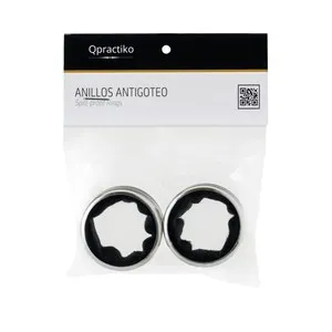 Set de 2 anillos antigoteo para botellas de vino, QPRACTIKO.