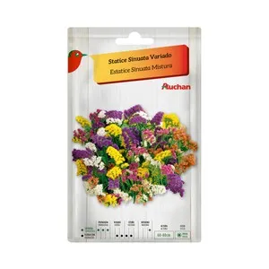 Sobre de semillas para plantar statice de la variedad Sinuata de colores variados PRODUCTO ALCAMPO.