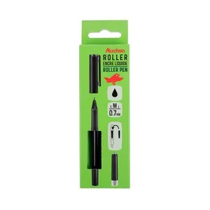 Bolígrafos Negro Roller Punta Conica 0,7 mm+1 Recarga ALCAMPO