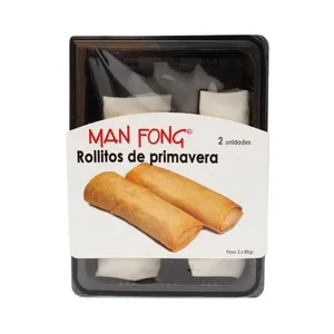 MANFONG Bandeja con 2 rollitos de primavera MANFONG.