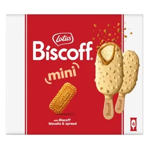LOTUS Biscoff Mini bombón de chocolate blanco y caramelo 6 x 60 ml.