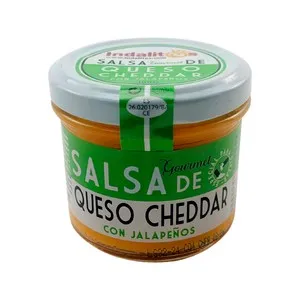 INDALITOS Salsa cheddar con jalapeños 100 g.
