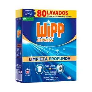 WIPP EXPRESS Detergente en polvo para una limpieza profunda 80 lavados.