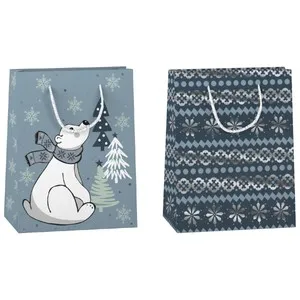 Bolsa de regalo tamaño S modelos surtidos Navidad, AUCHAN