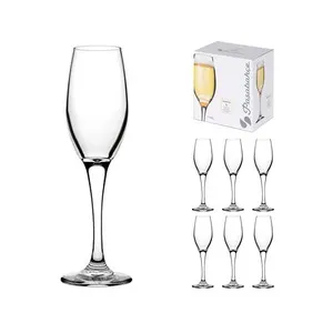 Caja regalo de 6 copas de champagne, flauta maldive.